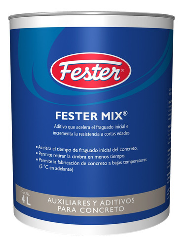 Acelerador De Fraguado Fester Festermix 4l