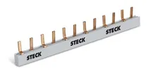 Comprar Barramento Bifásico 80a 220\u002F440v 2x6p Din Steck
