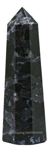 Indigo Gabbro Crystal Towers ~ Obelisco De Punto De Cristal