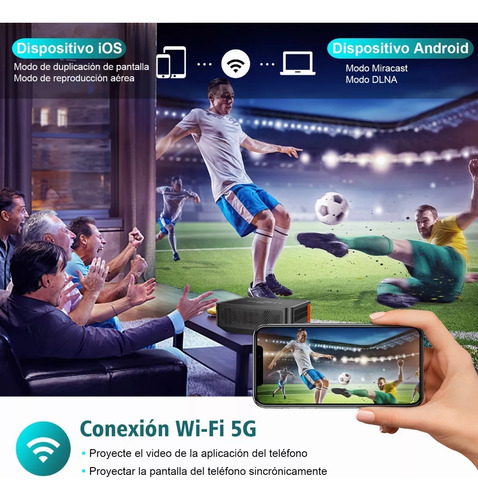 Proyector 8k 1080p 8000 Lm Android 5g Wifi Bluetooth Full Hd