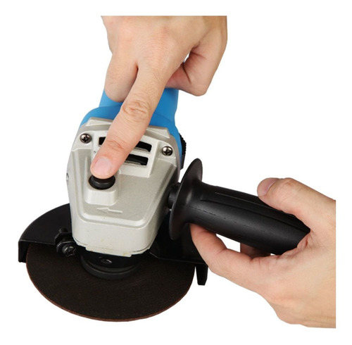 Imagen 4 de 8 de Amoladora Angular Gamma 115 Mm 750 W + 10 Discos + Maletin