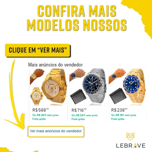 Relógio Masculino Dourado Condor Ouro 18k + Carteira Brinde