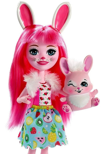 Imagem 3 de 4 de Boneca Enchantimals Rosa Bree Bunny E Coelho Twist Original