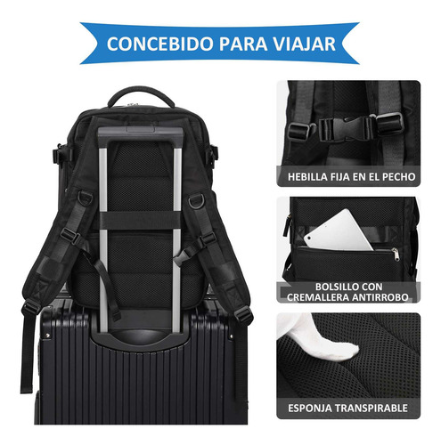 Mochila Viaje Genérica Large Travel Backpack Diseño Lisa 40l