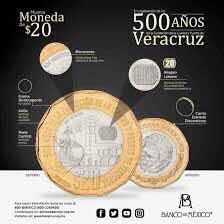 Moneda Conmemorativa De 20 Pesos De Veracruz 500 Años