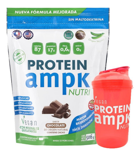 Ampk Protein - Proteína Vegana + Shaker Vaso