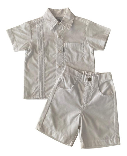 Conjunto Bebê Menino Social Branco Batizado Festa Ref: 3361