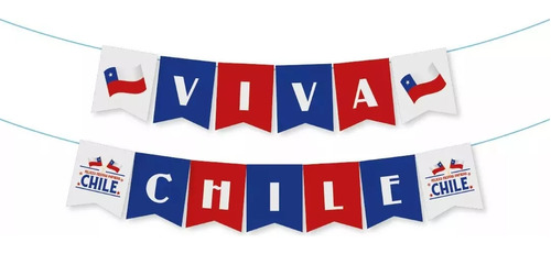 Guirnalda Fiestas Patrias Viva Chile Bandera Chile 18 Septi