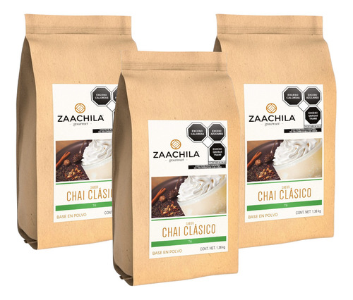 Base Zaachila Gourmet Chai Clásico 1.3kg - Pack 3 Bolsas