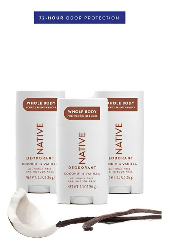 comprar Native Whole Body Deodorant, Coconut & Vanilla, 2.3oz., 3pk. Fragancia coco y Vainilla