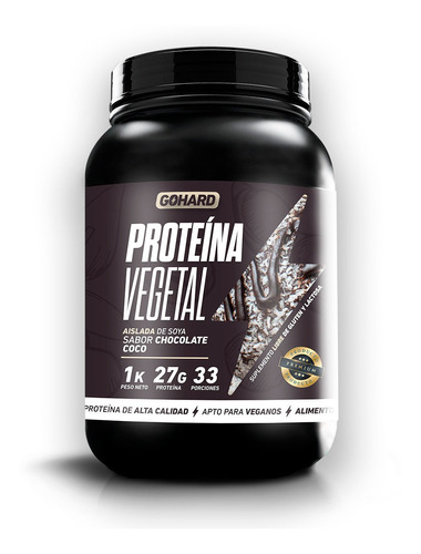 Proteína Vegetal Gohard Polvo Sabor Pote 1 Kilo