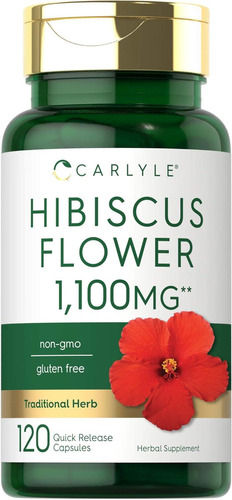 Extracto De Flor De Hibisco Hibiscus 1100 M 120 Cápsulas