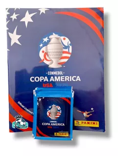 Álbum Copa América Usa 2024 + 10 Sobres Panini (50 Estampas)