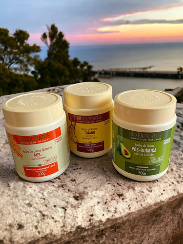 Kit Cronograma Capilar Nutrição Mel + Tutano + Pós 500 Gr