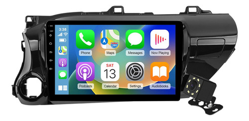 Estéreo 6+128g Para Toyota Hilux 2016-2022 4g Qled Carplay .