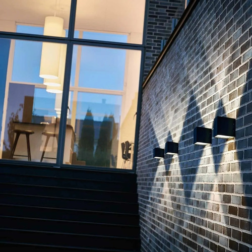 Imagen 3 de 4 de Aplique Pared Cubo G9 Exterior Luz Moderna Bidireccional