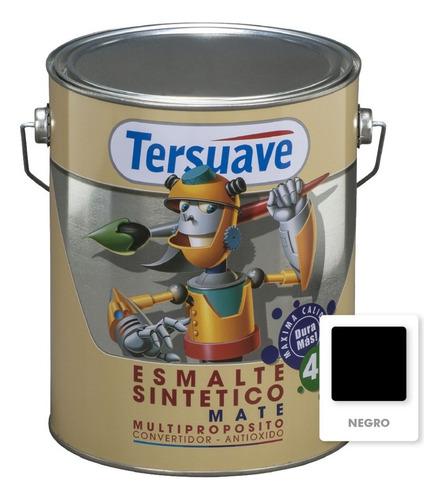 Esmalte Sintético Multipropósito Mate Negro 0.50 L- Mix