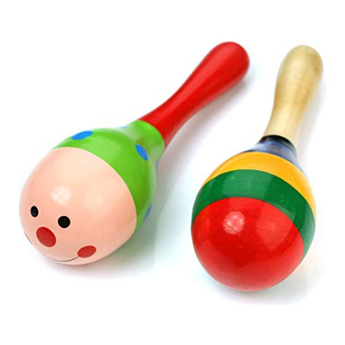 Set De 2 Maracas De Madera Diseño De Dibujos Animados ...