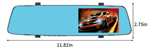 P 4,5 Polegadas Com Espelho Retrovisor Dash Cam De Alta Defi