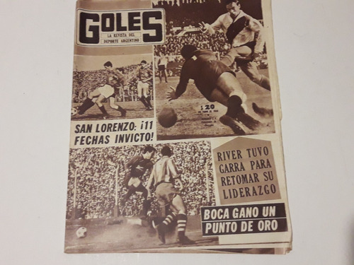 Revista Goles N° 896 De 1965 San Lorenzo 11 Fechas Invicto