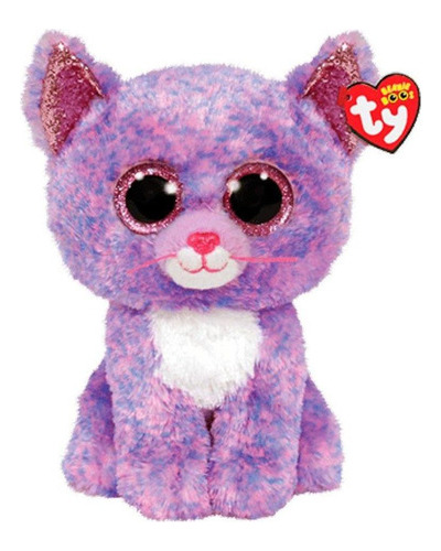 Ty Beanie Boos Cassidy Gato Lavanda Medium Color Multicolor