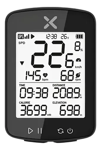 Xoss g2 plus ciclocomputador gps velocímetro com bluetooth 5 cone...