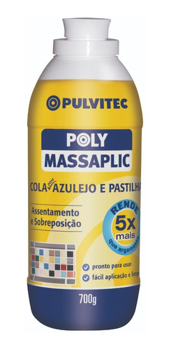 Cola Para Azulejo Pastilha Parede Drywall Massaplic 700g