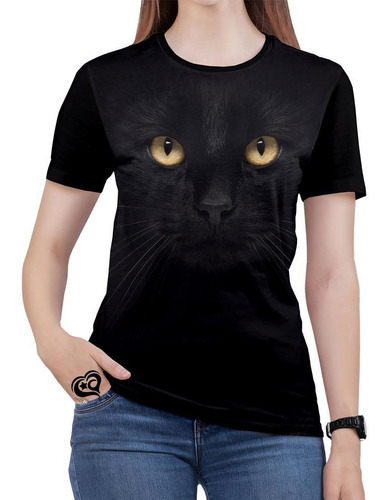 Camiseta De Gato Feminina Blusa Animal