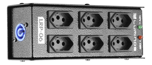 Régua De Tomada Para Palco Lrp6 Luminos Com Entrada Powercon Cor Preto 127/220v