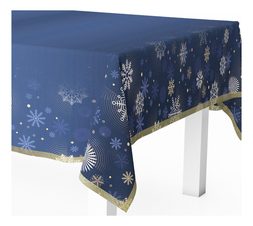 Mantel Para Mesa Cuadrada Navideño Béla Home 2mx2m (4sillas) Color Copos