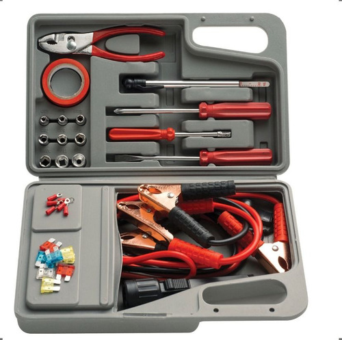 Maleta De Ferramentas Automotiva 32 Pçs Kit Emergência Carro