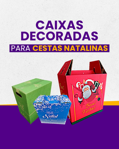 Cesta De Natal Boas Festas Azul G C 36 X L 20 X A 35 An