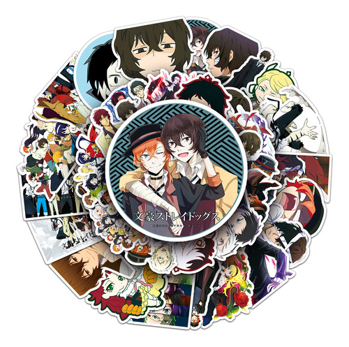 Bungo Stray Dogs Osamu Dazai 50 Calcomanías Pvc Vs Agua