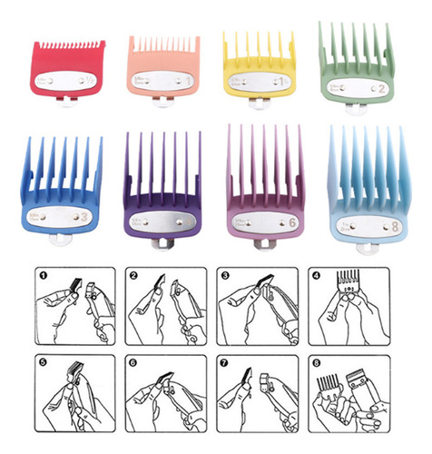 Nuevo Juego De Accesorios For Protectores De Cortapelos, 8