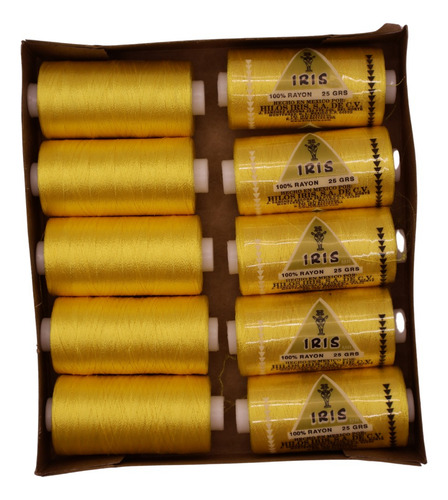 Caja Seda Amarilla Hilosiris (caja Con 10 Tubos De 25gr C/u) 928