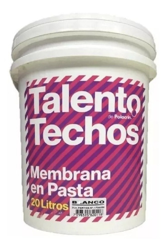 Polacrin Talento Techos Membrana En Pasta X20kg