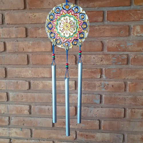 Llamador De Ángeles Mandala De Vidrio Y Metal Varios