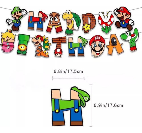 Set Decoración Personajes Videojuego Mundo Mágico Cumpleaños