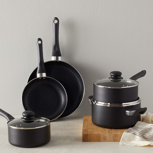 Amazon Basics Non-stick Cookware 8-piece Set, Pots And Pa...
