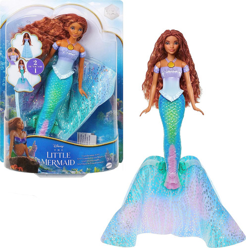 Disney 100 The Little Mermaid Muñeca Transformable Ariel.
