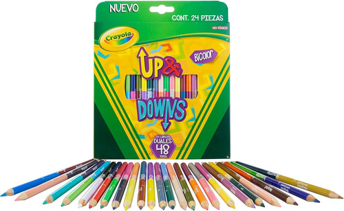 Crayola Up & Downs Lápices De Colores Duales 48 Colores