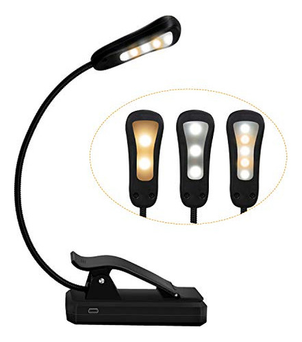 Book Light Amis Direct Recargable Para Lectura, 3 Colores, 9