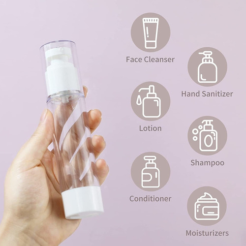. 12 Pcs 50ml Botella Bomba Crema Cosmética Botella De Viaje
