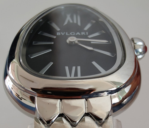 Reloj Bnlgr Mod. Serpentie Seduttorie Dama Correa Plata Bisel Plata Caratula Negra (Usado)