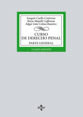 Curso De Derecho Penal, De Cuello Contreras, Joaquin. Editorial Tecnos, Tapa Blanda En Español