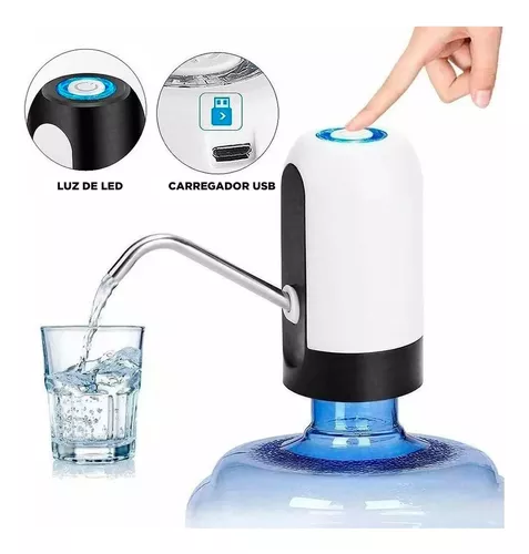 Bomba manual de agua para botellón Higa Shop Bomba elétrica usb para garrafa  de 5 a 20l - prática color negro