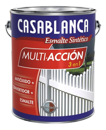  Casablanca Multiacción esmalte 3 en 1 negro satinado 4 L