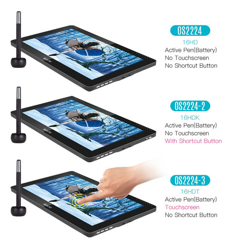 16hd Ips Gráficos Dibujo Tableta Monitor Pantalla 1920*1080