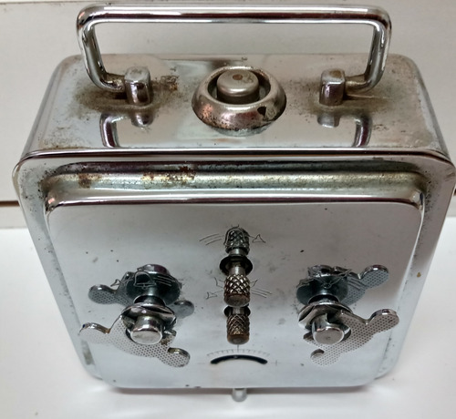 Antigo Relógio Mesa - 1940 Funcionando Cromado (Usado)