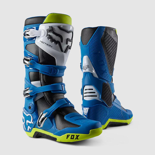 Botas Moto Motion Azul/amarillo Fox